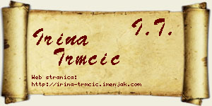 Irina Trmčić vizit kartica